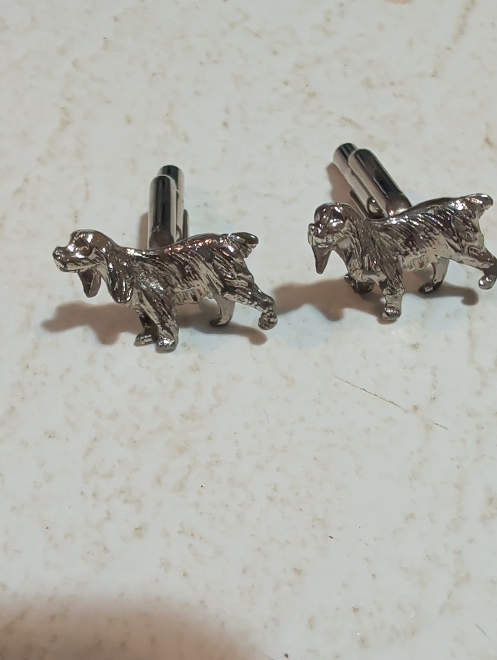 Silver Dog Figural Cufflinks for Men Lot Of Cufflinks